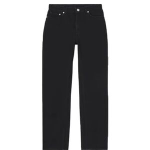 NWT Burberry Ladies Black Logo-print Straight-leg Jeans Size 26
